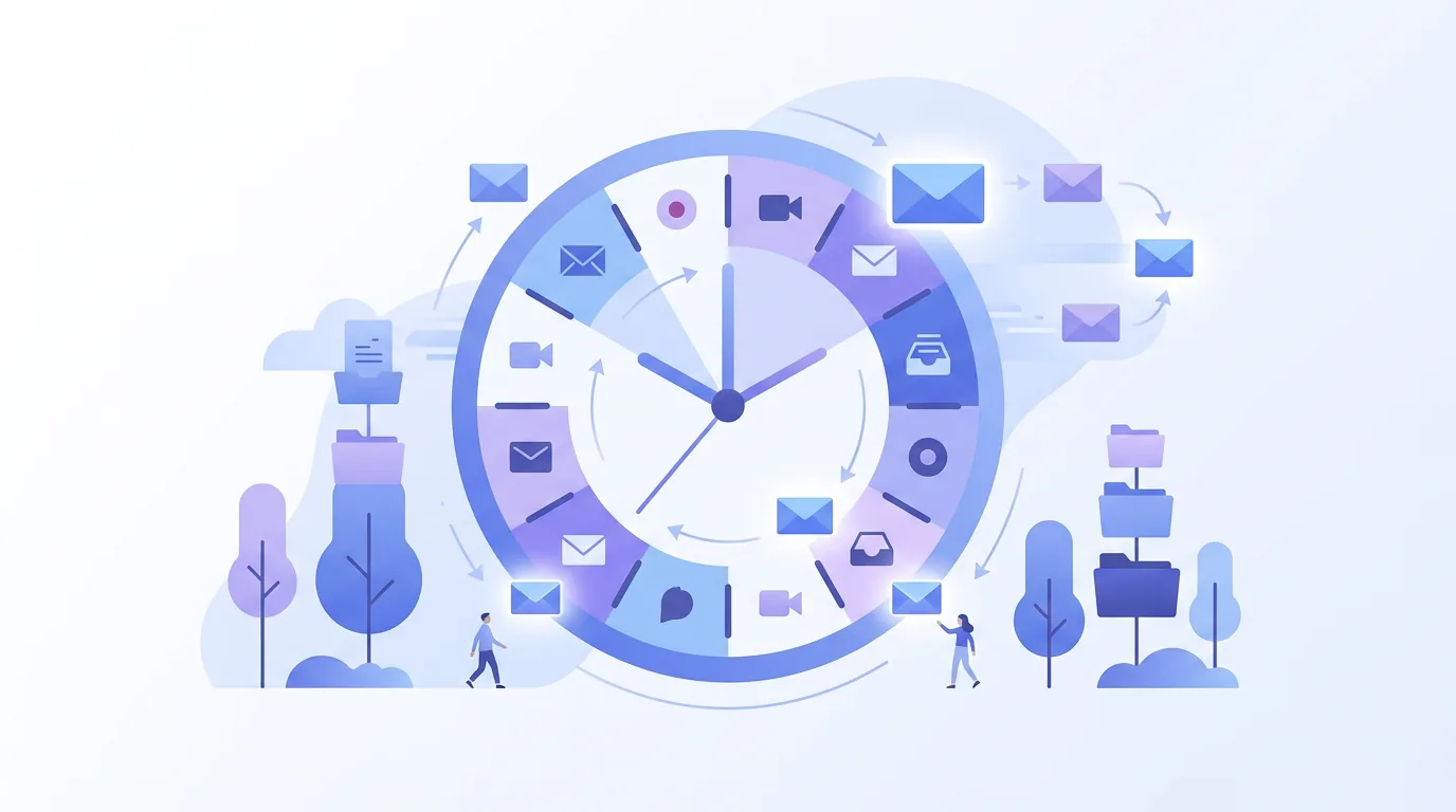 Illustration for the question “What is the best time to send cold emails?”