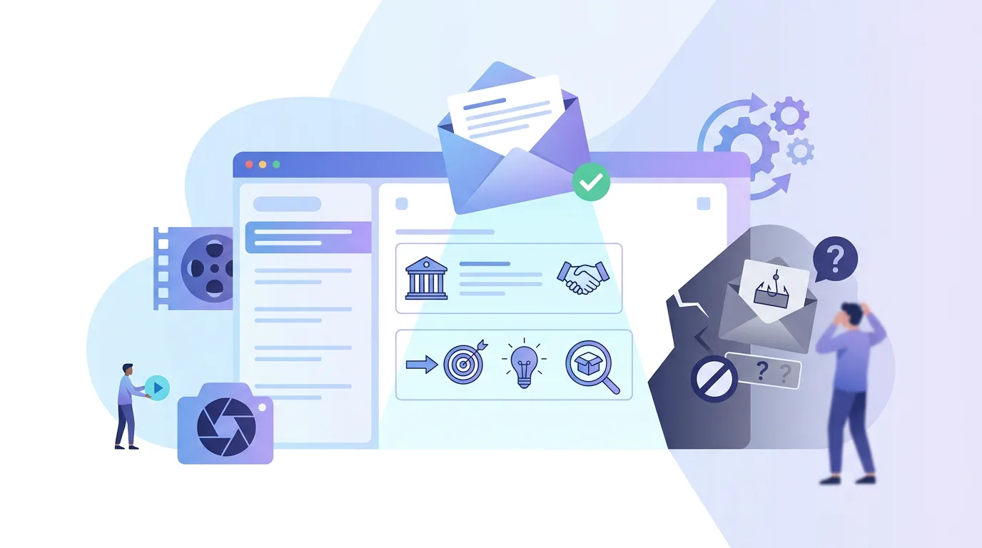 Ilustração para a seção “Requisitos da lei CAN-SPAM para cabeçalhos e linha de assunto”