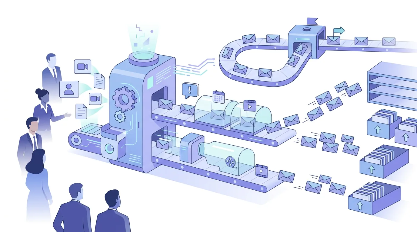 Illustration for the question “What is cold email automation, exactly?”