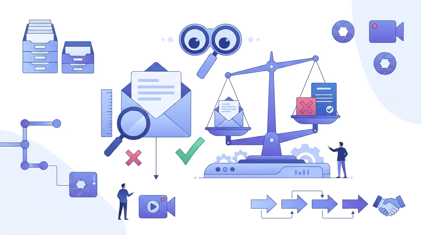 Illustration for the question “Is cold emailing illegal?”