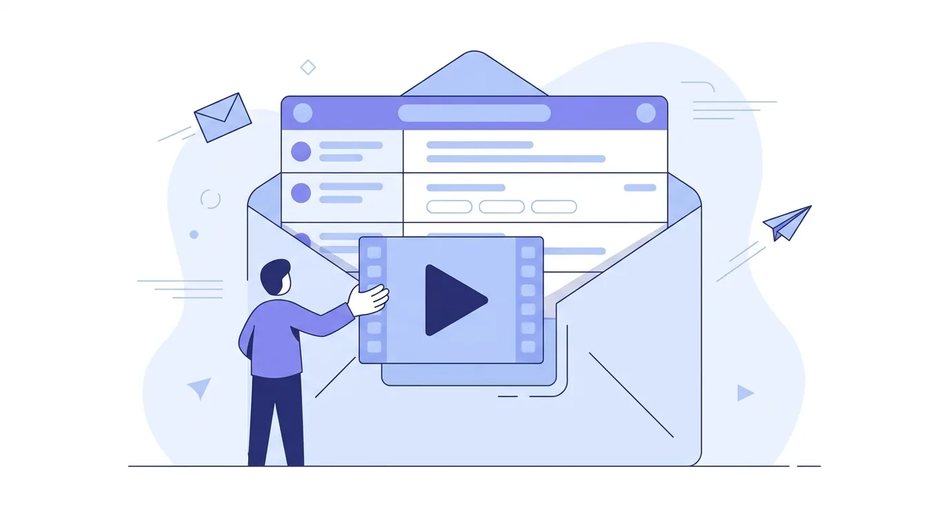 Illustration pour la question « Comment intégrer une vidéo dans un cold email ? »