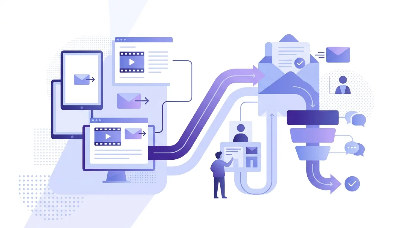 Illustration for the question “How does EmailFlow OS work as cold email software?”