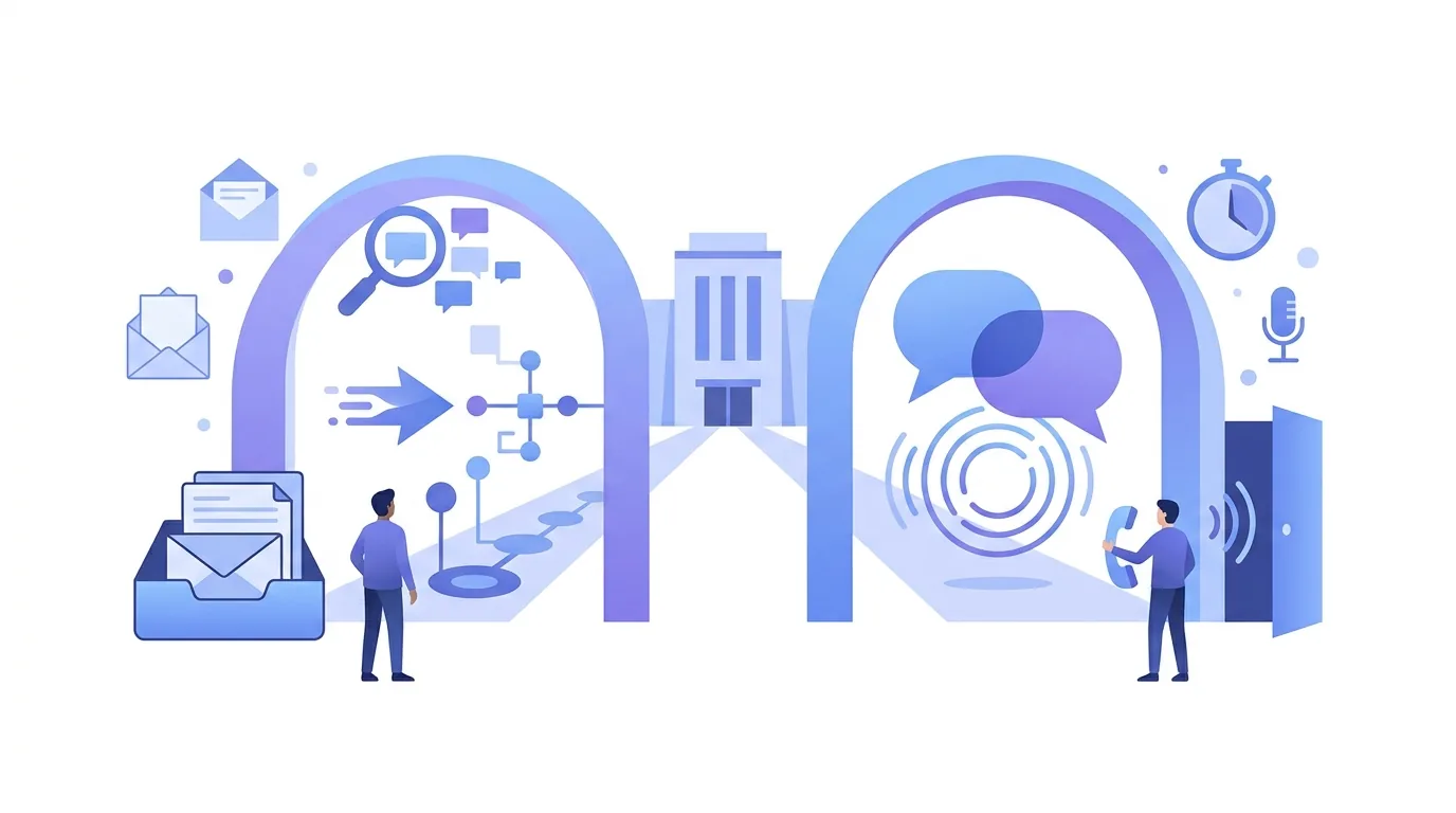 Ilustração para a pergunta “Cold email ou cold call: qual é a diferença de verdade?”