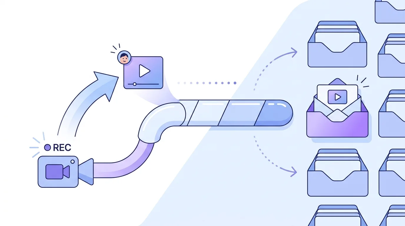 Illustration for the question “How Does EmailFlow OS Work for Cold Outreach?”