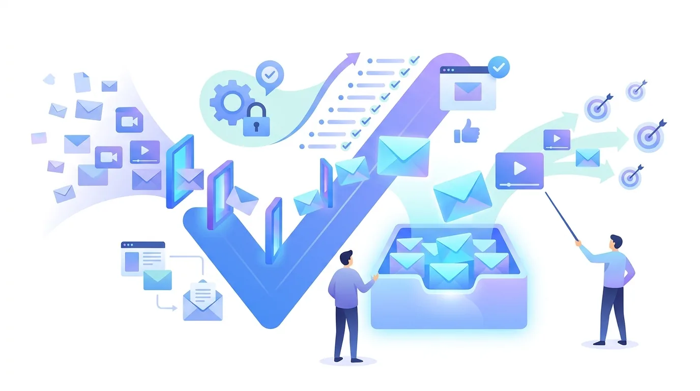 Illustration for the question “What does an email deliverability checklist actually check?”