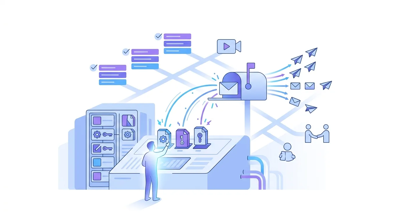 Illustration pour la question « Quels enregistrements DNS la prospection par email exige-t-elle sur votre domaine ? »