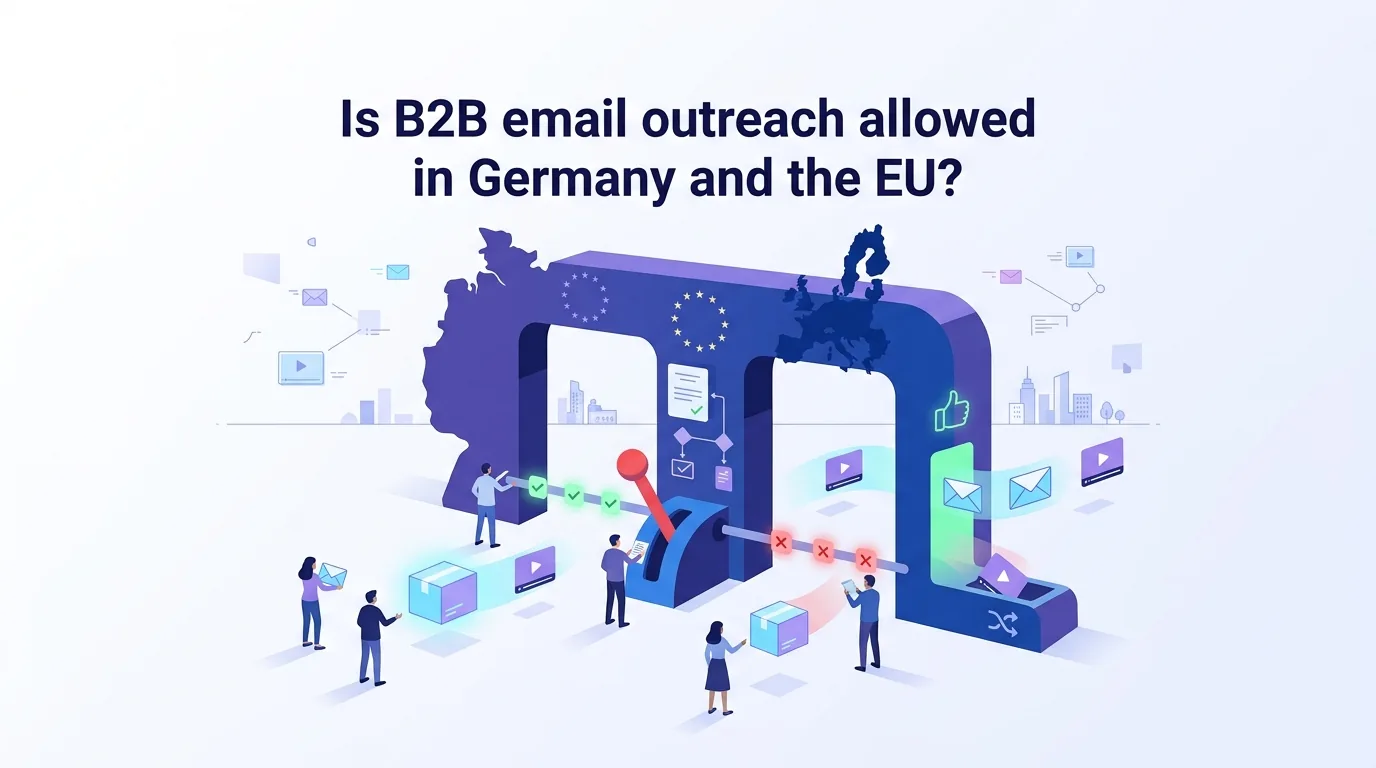 Illustration pour la question « La prospection B2B par email est-elle autorisée en Allemagne et dans l'UE ? »