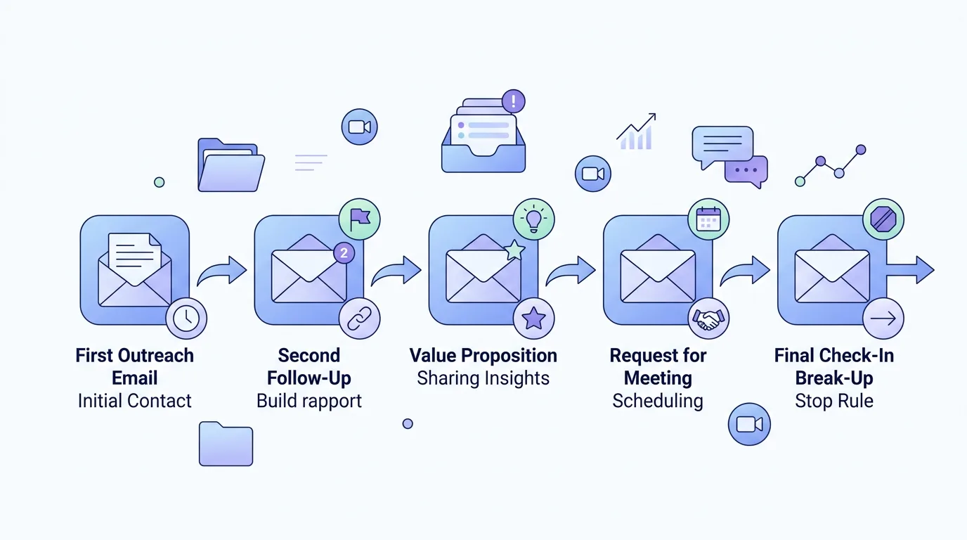 Ilustração para a seção “Modelo de e-mail de follow-up de vendas para cada etapa”