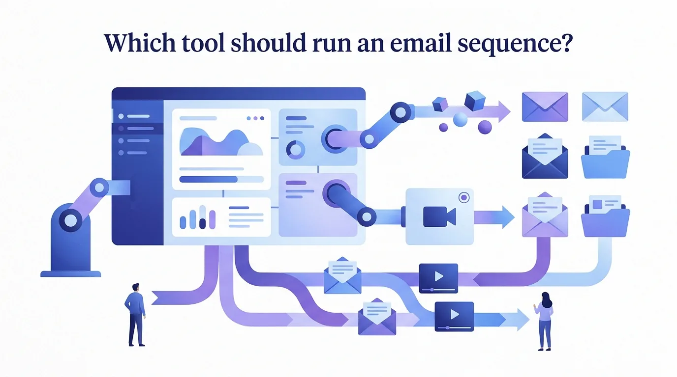 Ilustração para a pergunta “Qual ferramenta usar para rodar uma sequência de e-mails?”