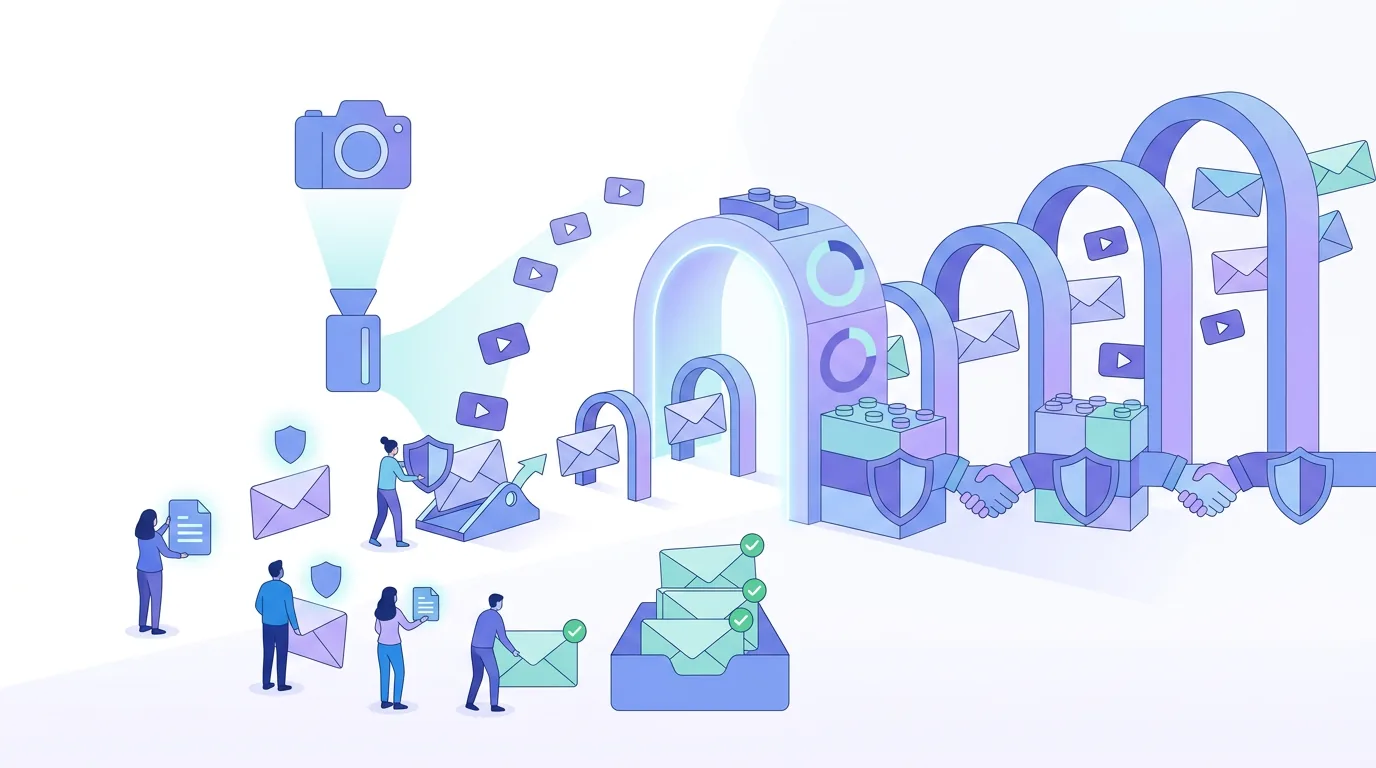 Illustration for the question “What is email warm up and why is it important?”