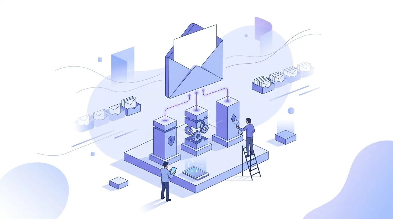 Illustration for the question “Which DNS records do you need before an email warm up?”