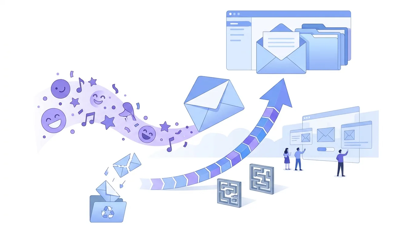Ilustração para a pergunta “O que é taxa de entregabilidade de email, e o humor muda isso?”