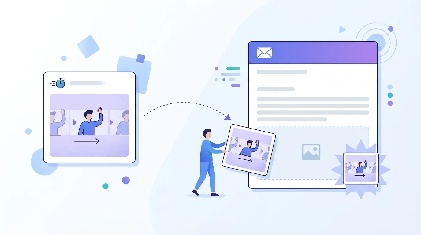 Illustration zur Frage „Wie füge ich ein GIF in eine E-Mail ein?“