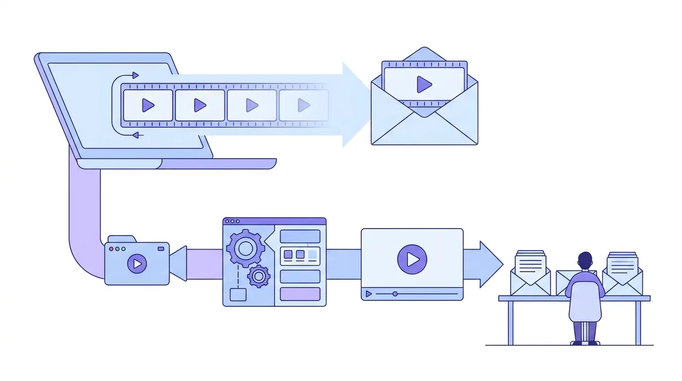 Illustration zum Abschnitt „GIF oder Video: So setzt EmailFlow OS Video-Outreach um“
