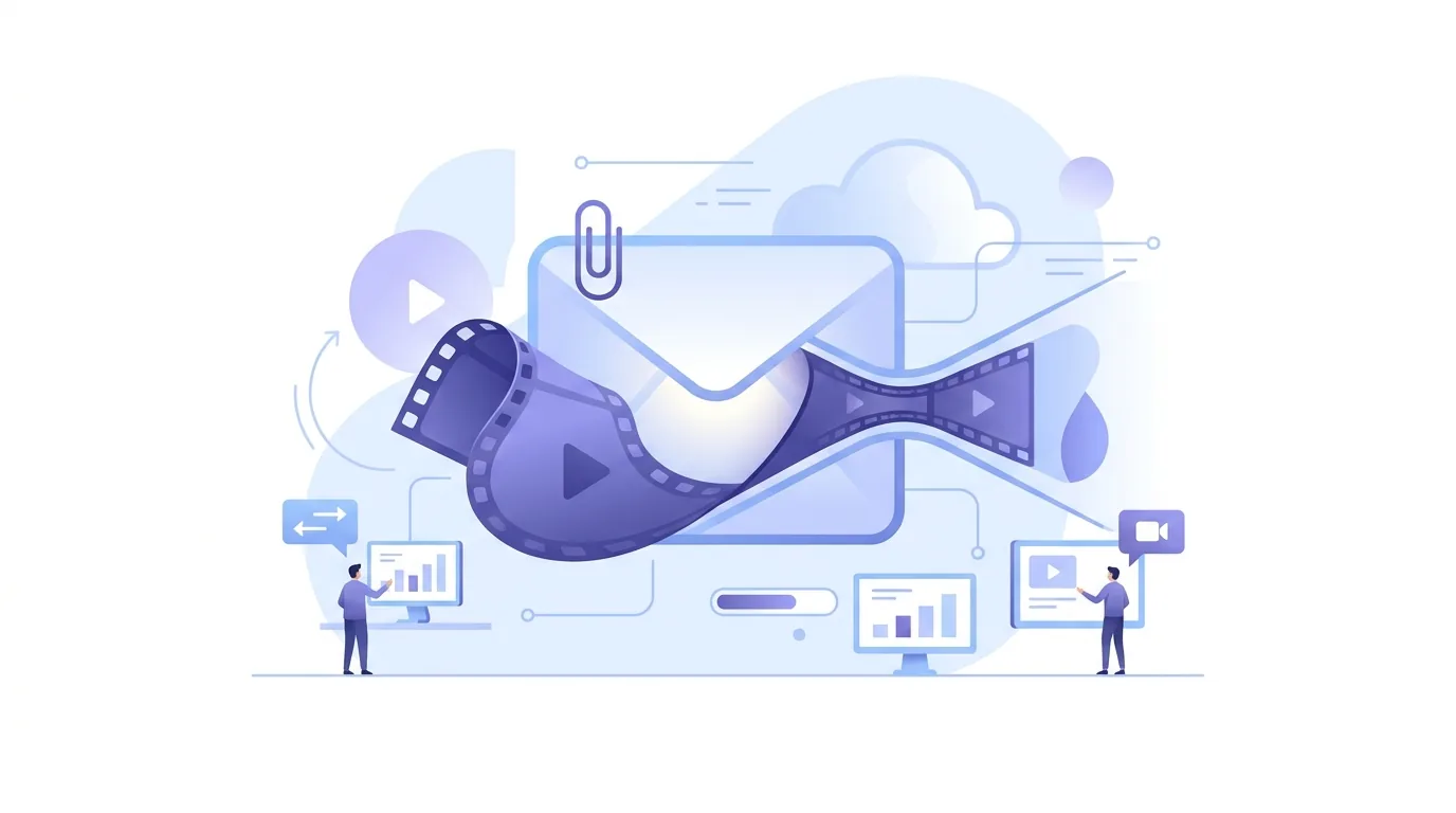 Illustration for the question “Can I send a 3 minute video through email?”