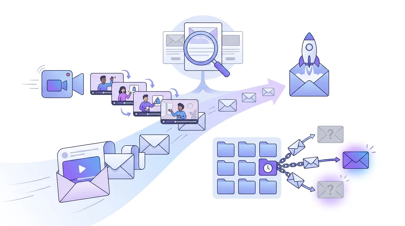 Illustration pour la question « Quel exemple de cold email pour une intro vidéo ou une reprise de contact ? »