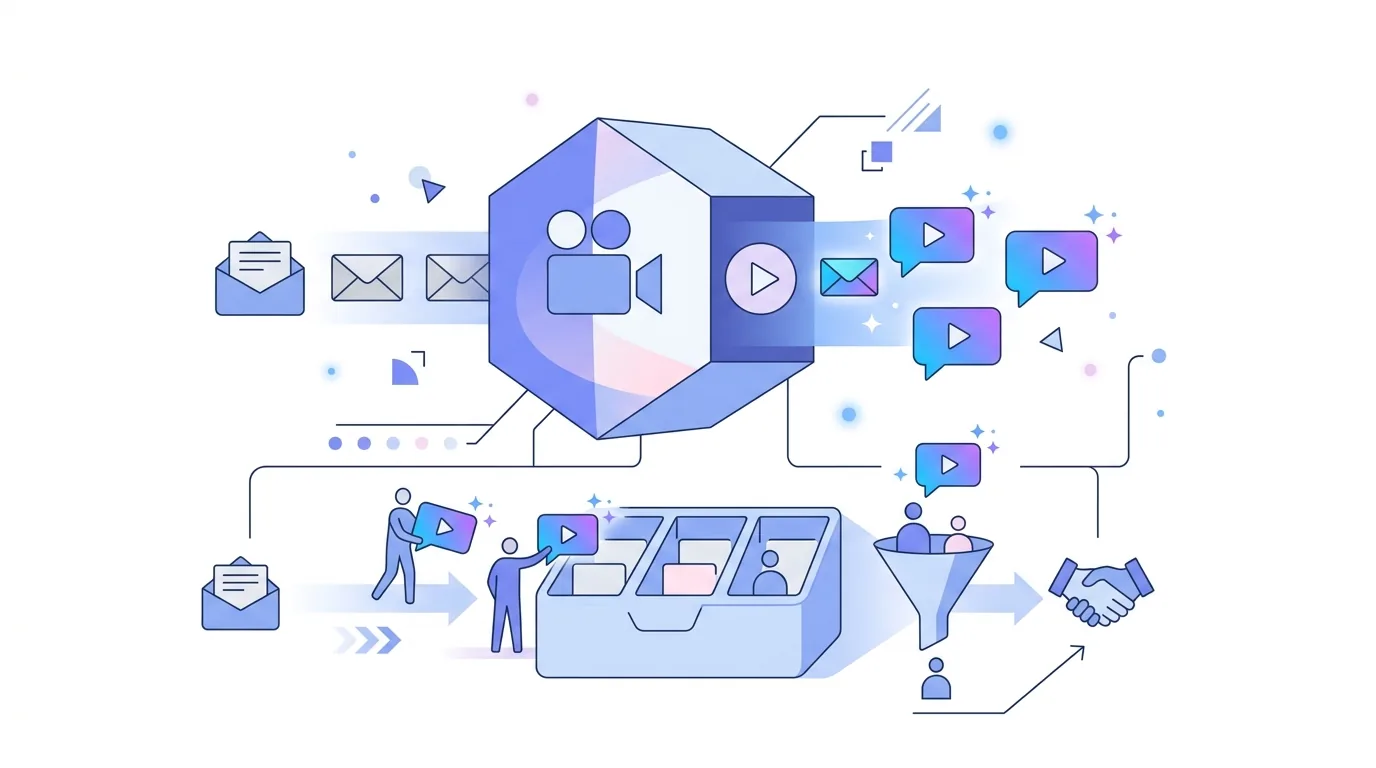Illustration pour la question « Que doit faire un outil de message vidéo en prospection à froid ? »