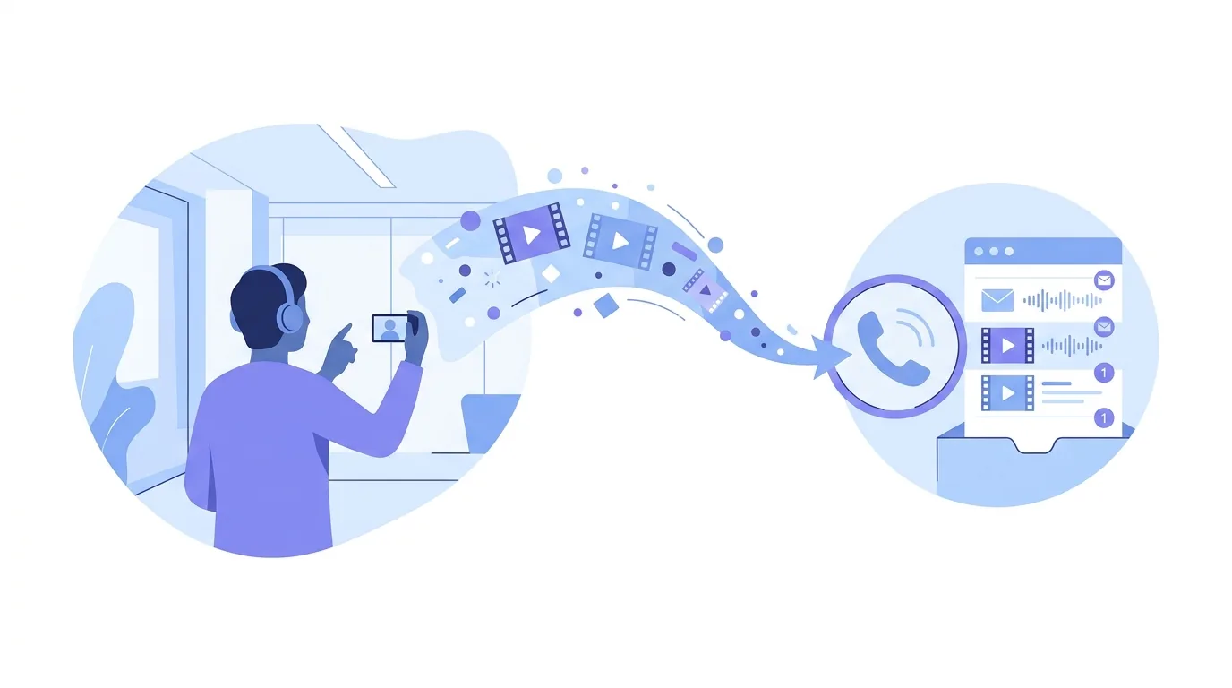 Illustration pour la section « Comment faire un message vocal vidéo »