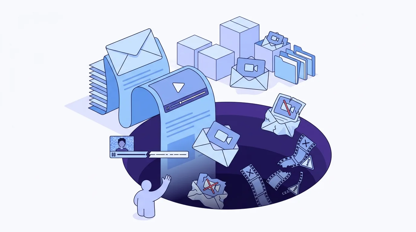 Illustration pour la question « Qu'est-ce qui coince avec la messagerie vocale vidéo en prospection à froid ? »